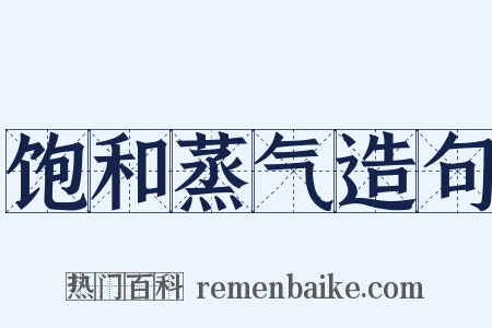 饱和蒸气造句是什么意思的图片